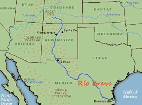 Mapa del Río Bravo
