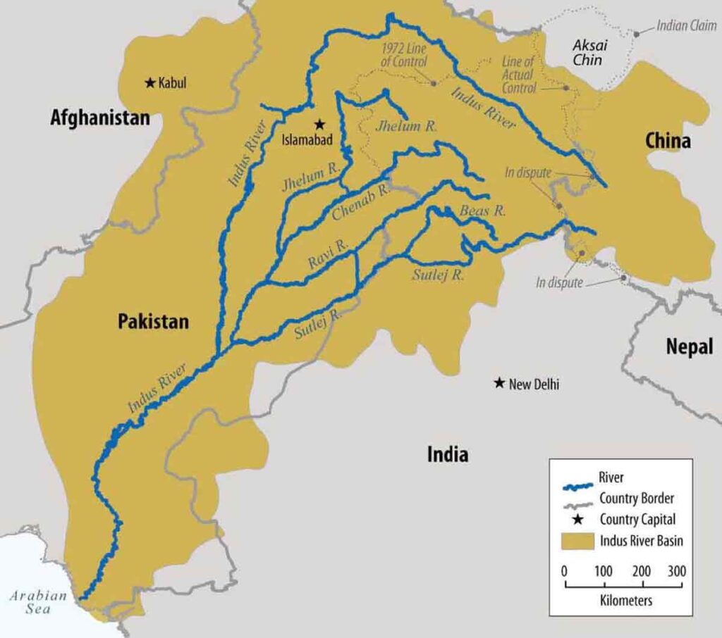 Mapa del Río Indo