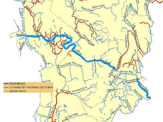 Mapa del Río Pásig