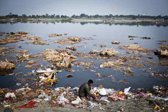 Contaminación en el Río Yamuna